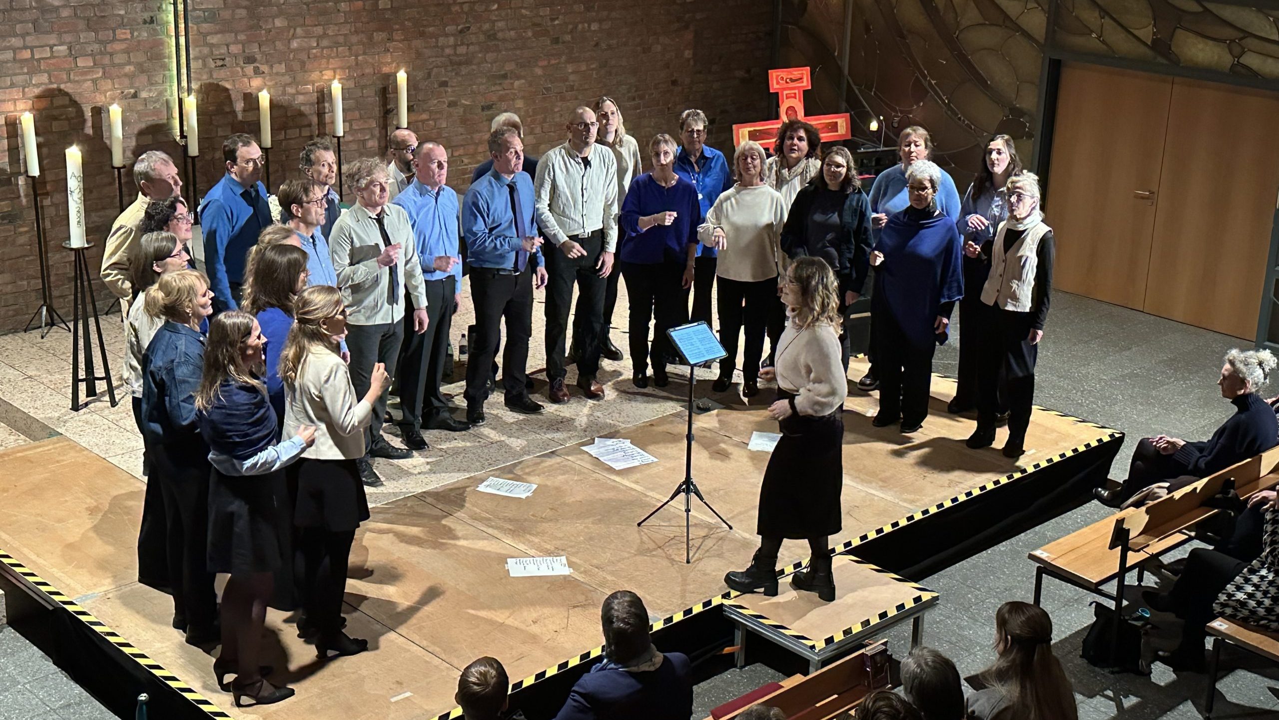 Bühnenaufstellung des Chores